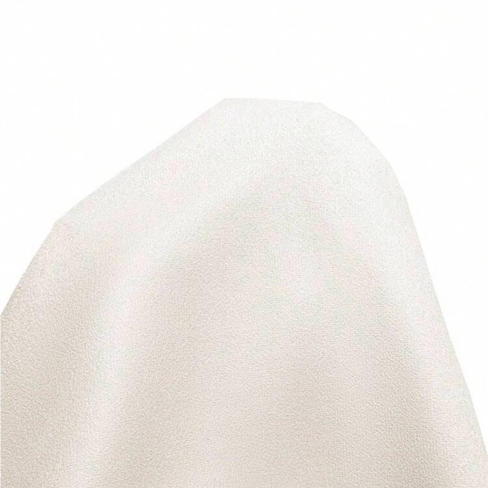 Elegant Cream Apricot Double-Breasted Coat - Picture 3 of 6